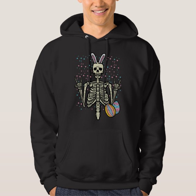 Easter Rocker Skeleton Rock Hand Men Boys Toddler  Hoodie (Vorderseite)