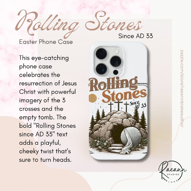 Easter "Rolling Stones since AD 33" Phone Case iPhone Hülle (Von Creator hochgeladen)