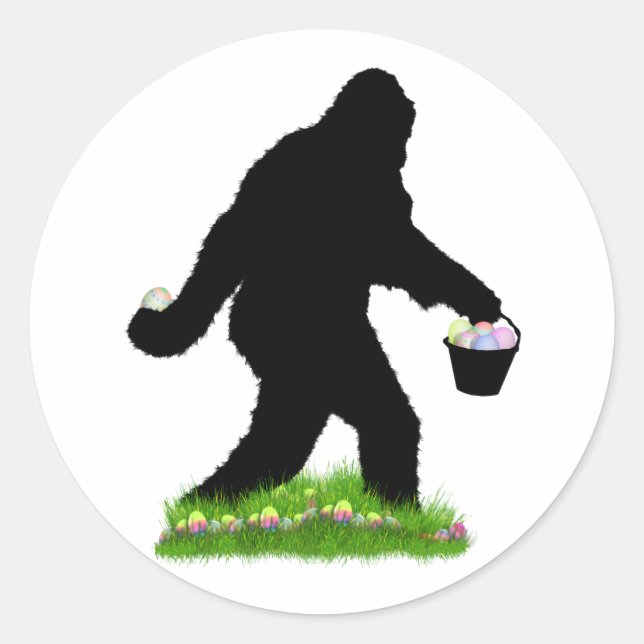 Easter Sasquatch Runder Aufkleber (Vorderseite)