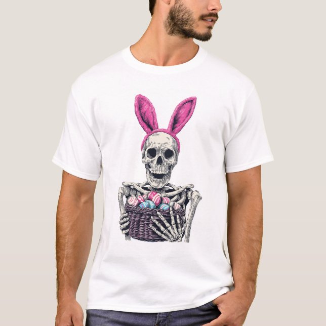Easter Skull � Funny Bunny Skeleton T-Shirt (Vorderseite)