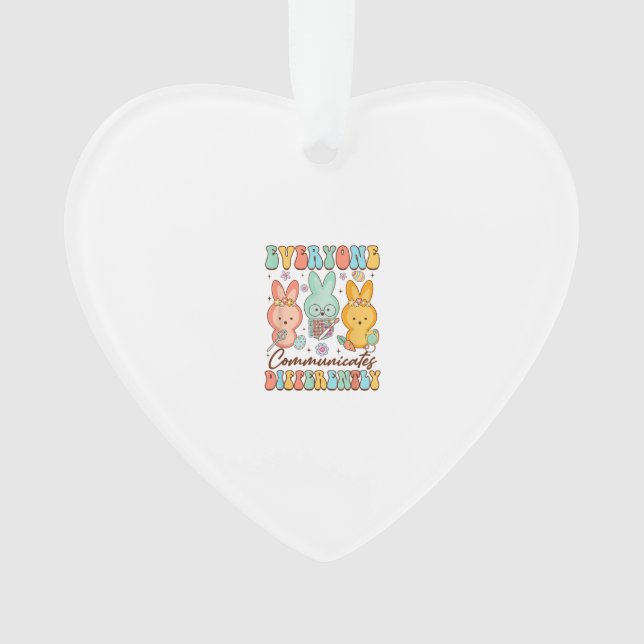 Easter Speech Therapy SLP Everyone Communicates Di Ornament (Vorderseite)