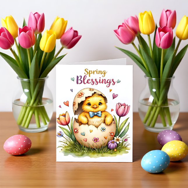 Easter, Spring Hatching Chick Note Card (Von Creator hochgeladen)