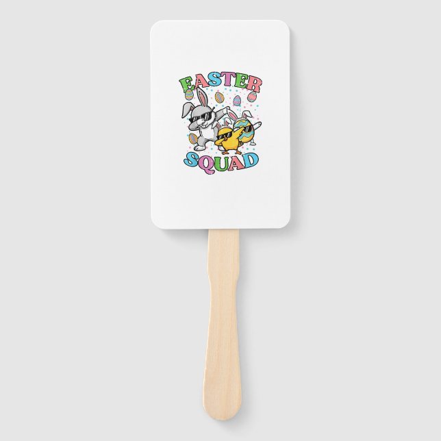 Easter Squad Bunny Egg Chick Dab Crew Matching Men Fächer (Vorderseite)