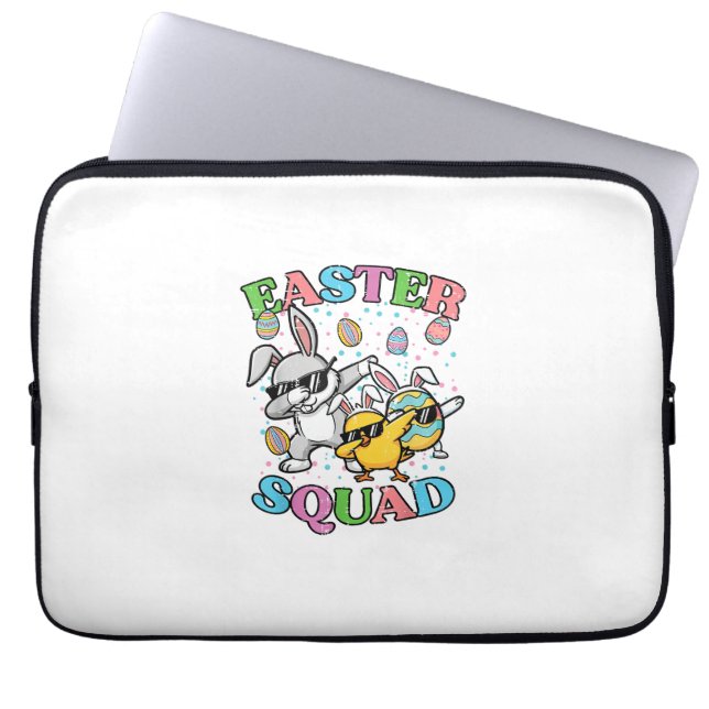 Easter Squad Bunny Egg Chick Dab Crew Matching Men Laptopschutzhülle (Vorderseite)
