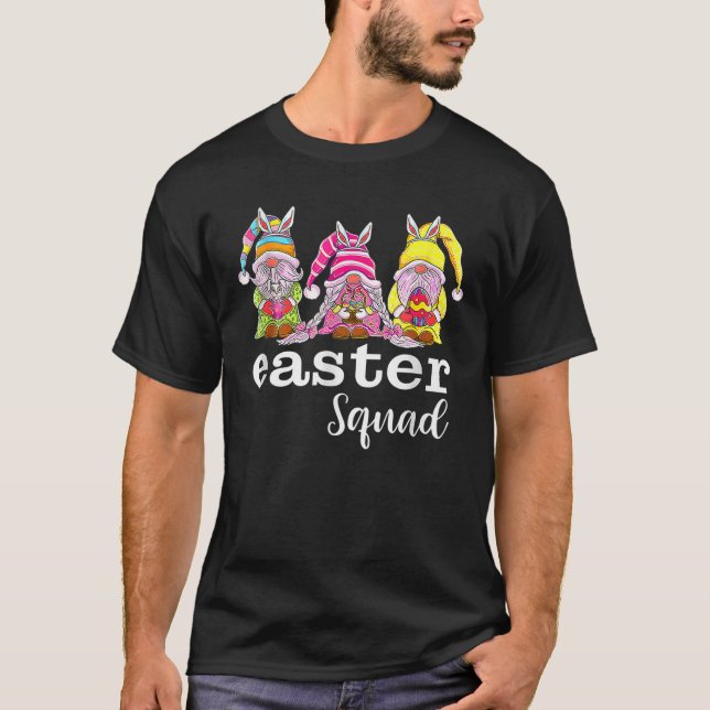 Easter Squad Bunny Spring Gnome Egg Hunting Basket T-Shirt (Vorderseite)