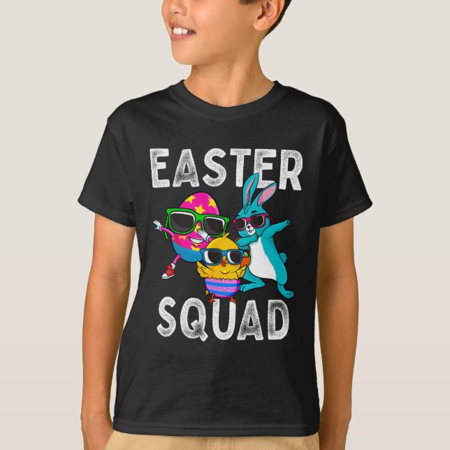 Easter Squad Dabbing Bunny Chick Egg Hunting Match T-Shirt (Vorderseite)