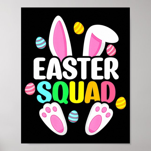Easter Squad Family Matching Easter Day Bunny Egg  Poster (Vorne)