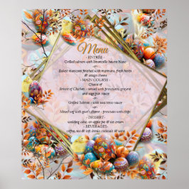 Easter Sunday Menue Poster