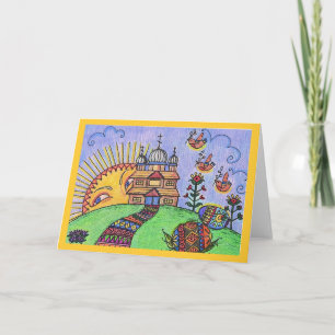 Easter Sunrise Ukrainian Folk Art Feiertagskarte
