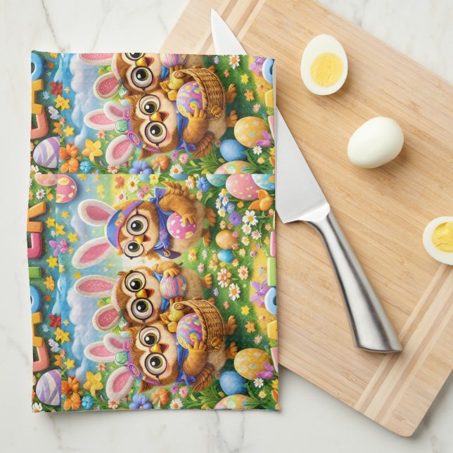 easter tea towel geschirrtuch (Viertel Falte)
