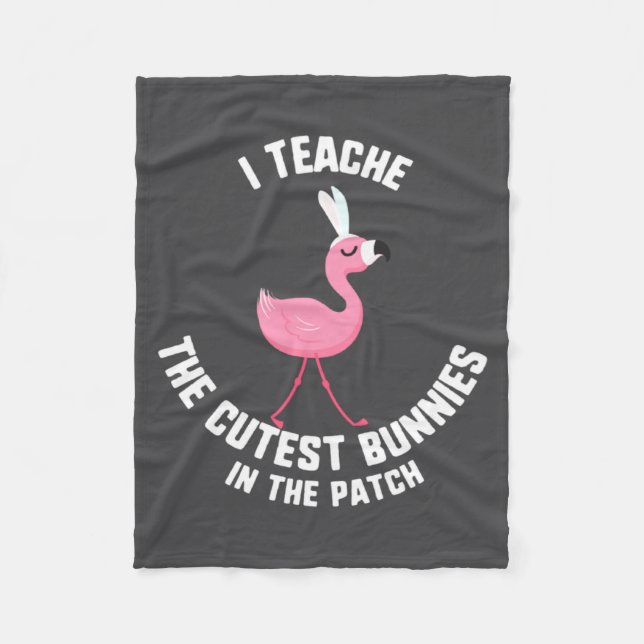 Easter Teach Cutest Bunnies Patch Illustration Fleecedecke (Vorderseite)