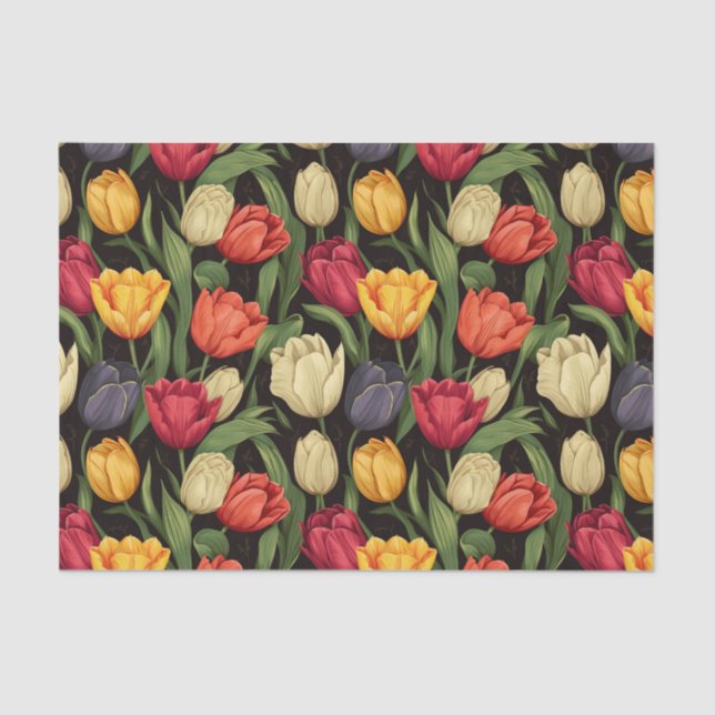 Easter Tulip Flower Floral Seidenpapier (Vorderseite)