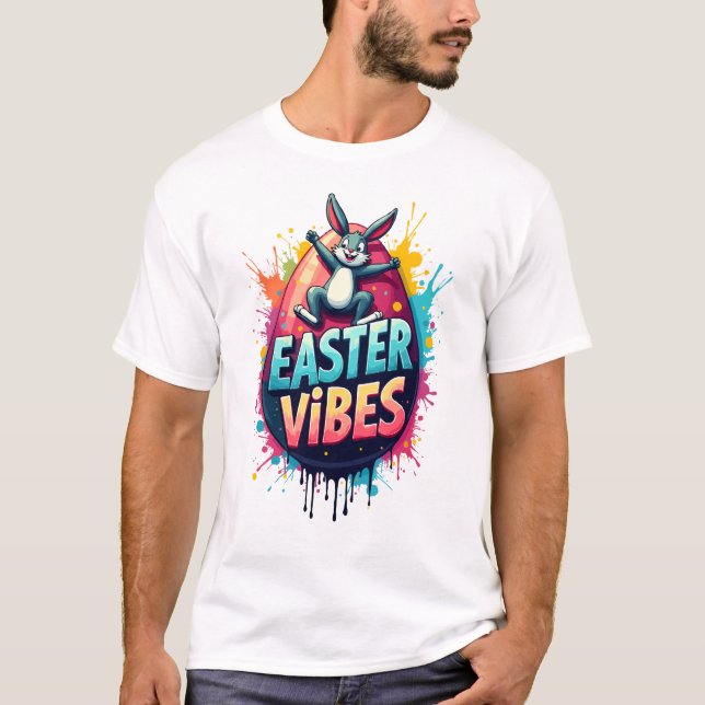 Easter Vibes - Frohe Ostern T-Shirt (Vorderseite)