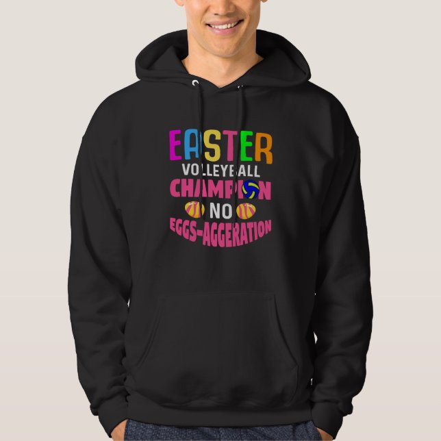 Easter Volleyball Bunny Rabbit Beachvolleyball Hoodie (Vorderseite)