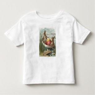 EasterBunnies in einem Boot mit farbigen Eiern Kleinkind T-shirt