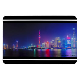© Eastern Bank of Huangpu River, Shanghai, China Magnet
