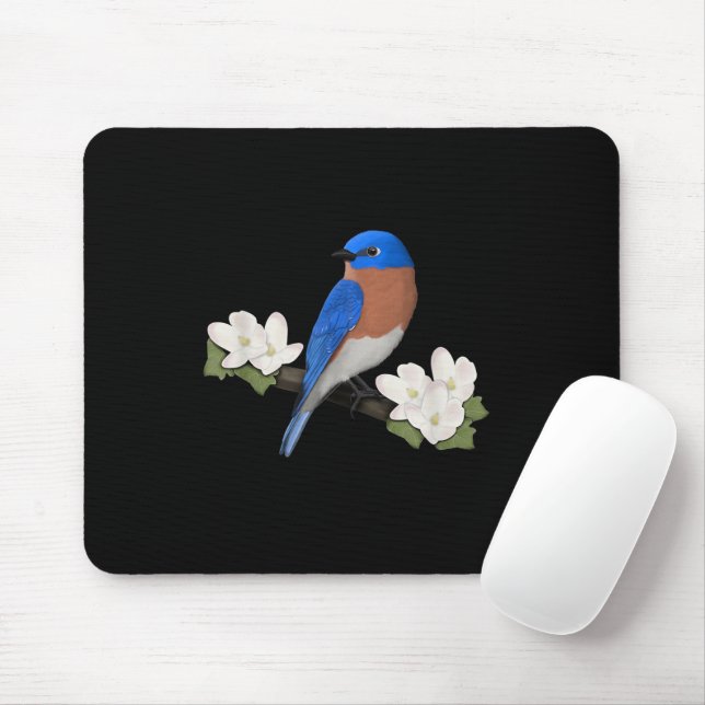 Eastern Bluebird Bird Birdlover Birdwatcher Mousepad (Mit Mouse)