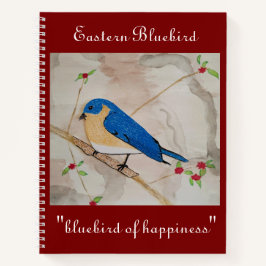 Eastern Bluebird Deep Red Notizbuch