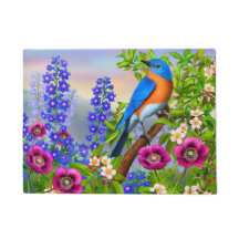Eastern Bluebird im Garten Doormat