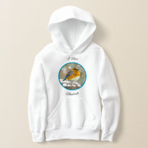 Eastern Bluebird in Snow - Original Foto Hoodie