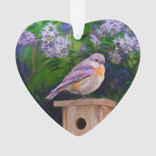 Eastern Bluebird in Snow - Original Foto Ornament