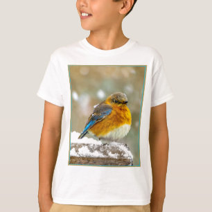 Eastern Bluebird in Snow - Original Foto T-Shirt