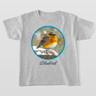 Eastern Bluebird in Snow - Original Foto T-Shirt
