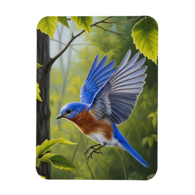 Eastern Bluebird Magnet (Vertikal)