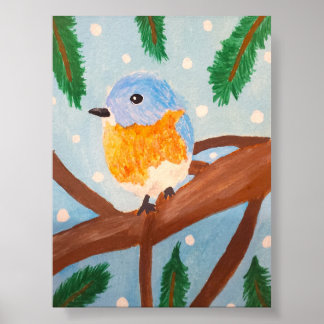 Eastern Bluebird Poster