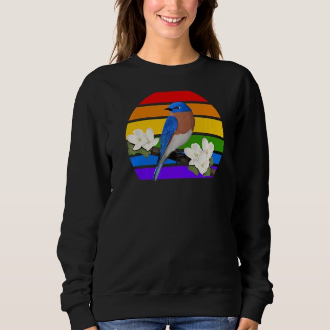 Eastern Bluebird Rainbow Bird Birdwatcher Diversit Sweatshirt (Vorderseite)