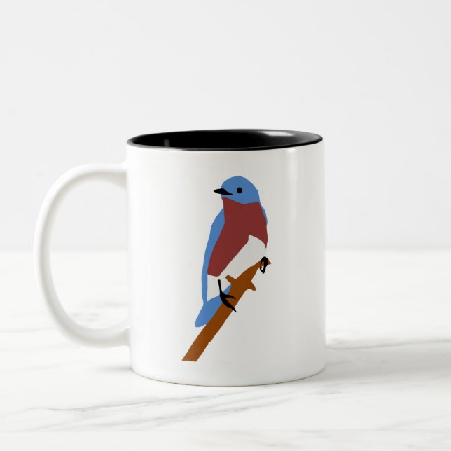Eastern Bluebird Zweifarbige Tasse (Links)