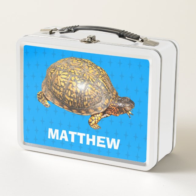 Eastern Box Turtle Foto Personalisiert Metall Brotdose (Vorderseite)
