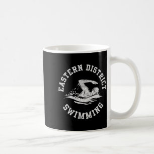 Eastern District Schwimmen Retro Distressed Schwim Kaffeetasse