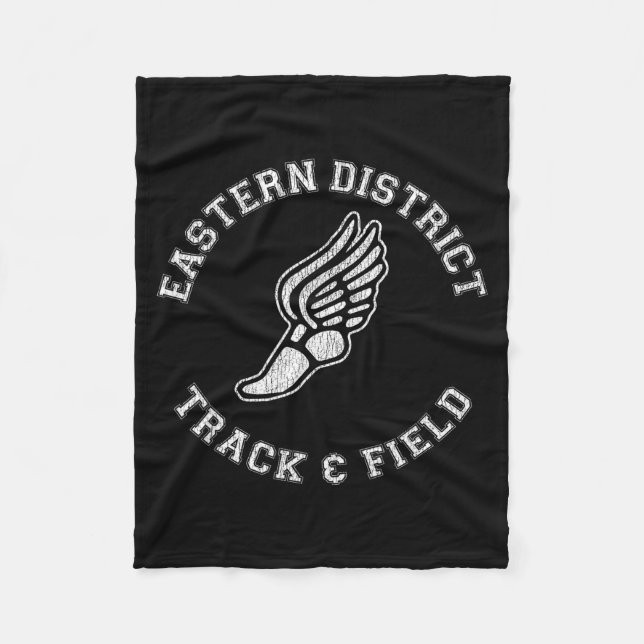 Eastern District Track & Field Distressed Retro Fleecedecke (Vorderseite)