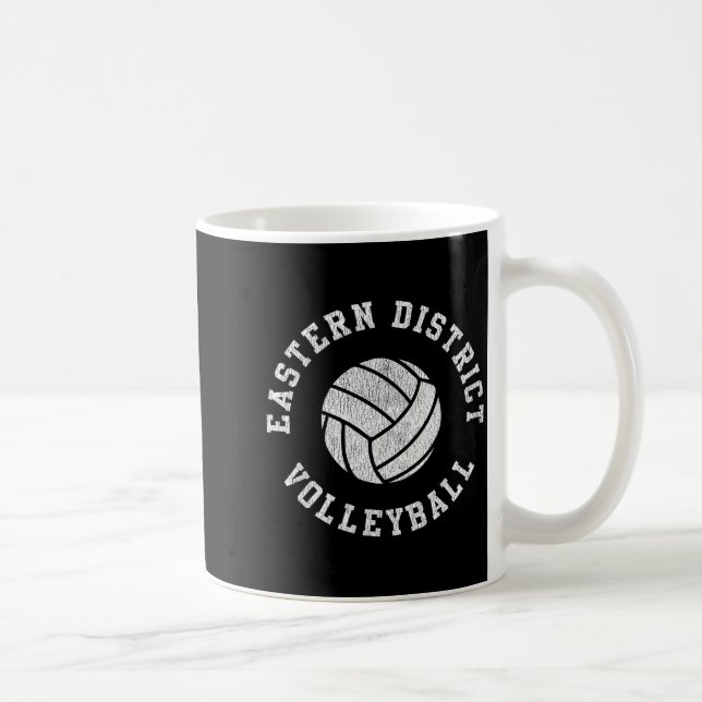 Eastern District Volleyball Retro Distressed Team  Kaffeetasse (Rechts)