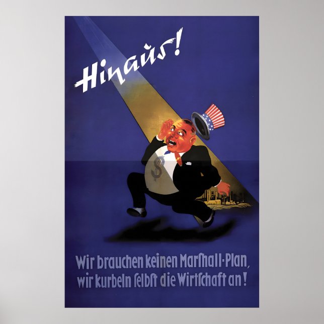 Eastern Germany Propaganda Poster Get out (Vorne)