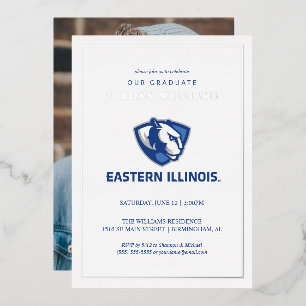 Eastern Illinois Panthers Kopf- und Wortmarkenlogo Folieneinladung