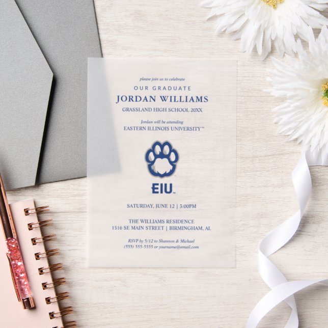 Eastern Illinois Panthers Paw Print & EIU (Hochzeit)