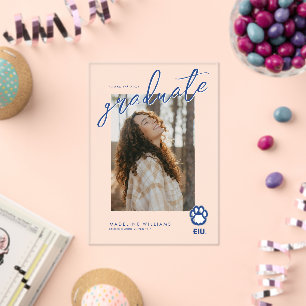 Eastern Illinois Panthers Paw Print & EIU Acryleinladungen