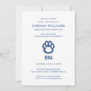 Eastern Illinois Panthers Paw Print & EIU Ankündigung