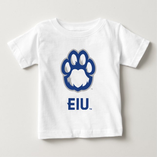 Eastern Illinois Panthers Paw Print & EIU Baby T-shirt (Vorderseite)