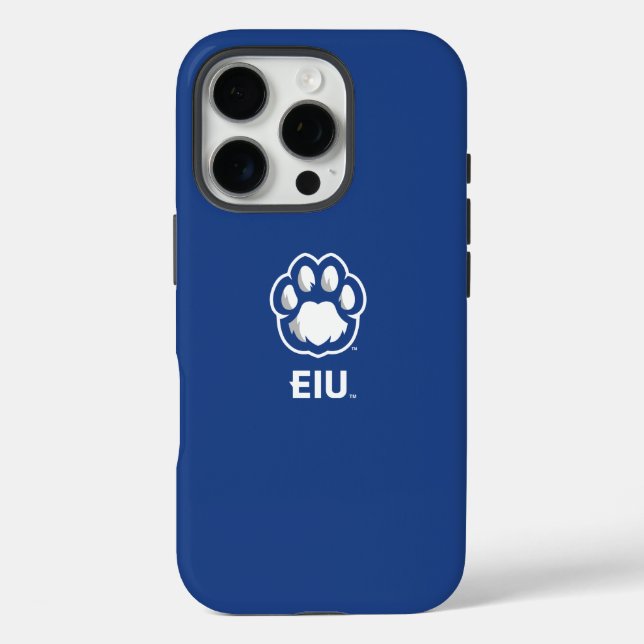 Eastern Illinois Panthers Paw Print & EIU Case-Mate iPhone Hülle (Rückseite)
