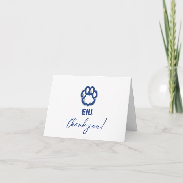 Eastern Illinois Panthers Paw Print & EIU Dankeskarte (Vorderseite)