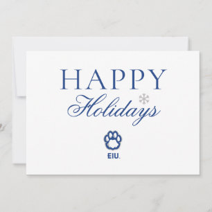 Eastern Illinois Panthers Paw Print & EIU Feiertagskarte
