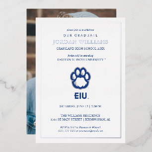 Eastern Illinois Panthers Paw Print & EIU Folieneinladung