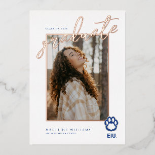 Eastern Illinois Panthers Paw Print & EIU Folieneinladung