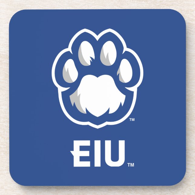 Eastern Illinois Panthers Paw Print & EIU Getränkeuntersetzer (Vorderseite)