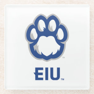 Eastern Illinois Panthers Paw Print & EIU Glasuntersetzer
