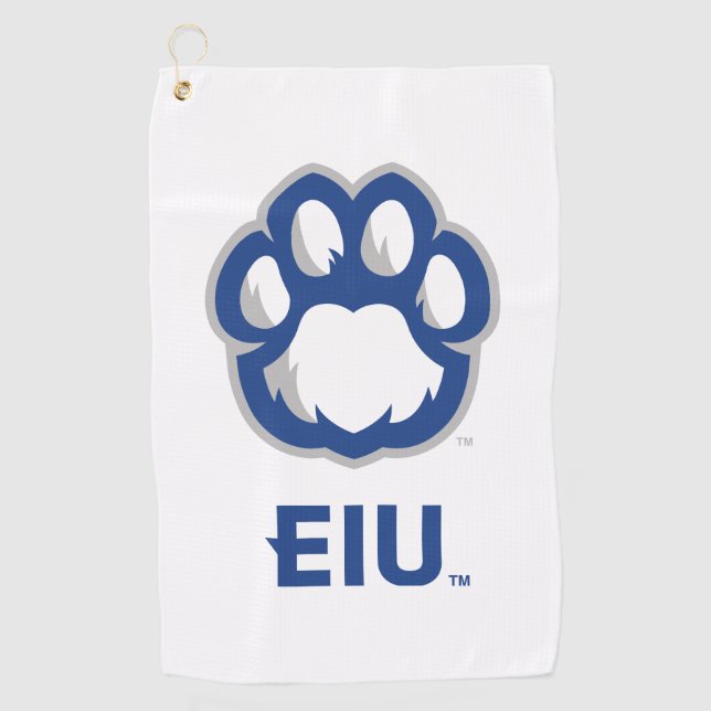 Eastern Illinois Panthers Paw Print & EIU Golfhandtuch (Vorderseite)