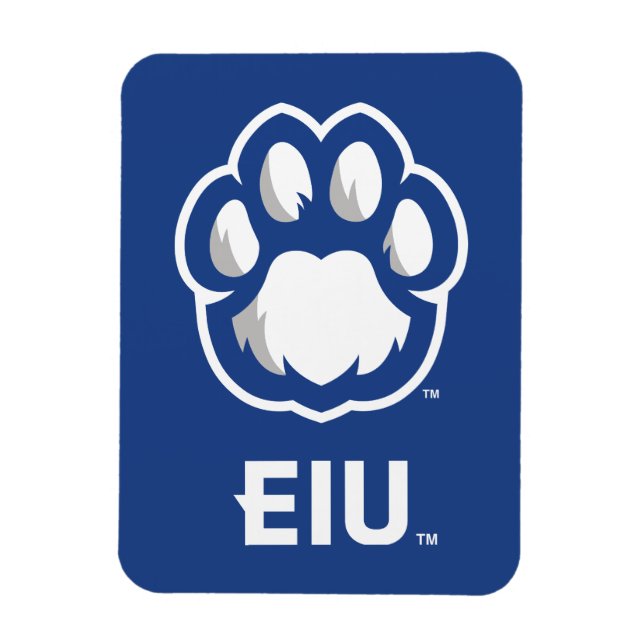 Eastern Illinois Panthers Paw Print & EIU Magnet (Vertikal)